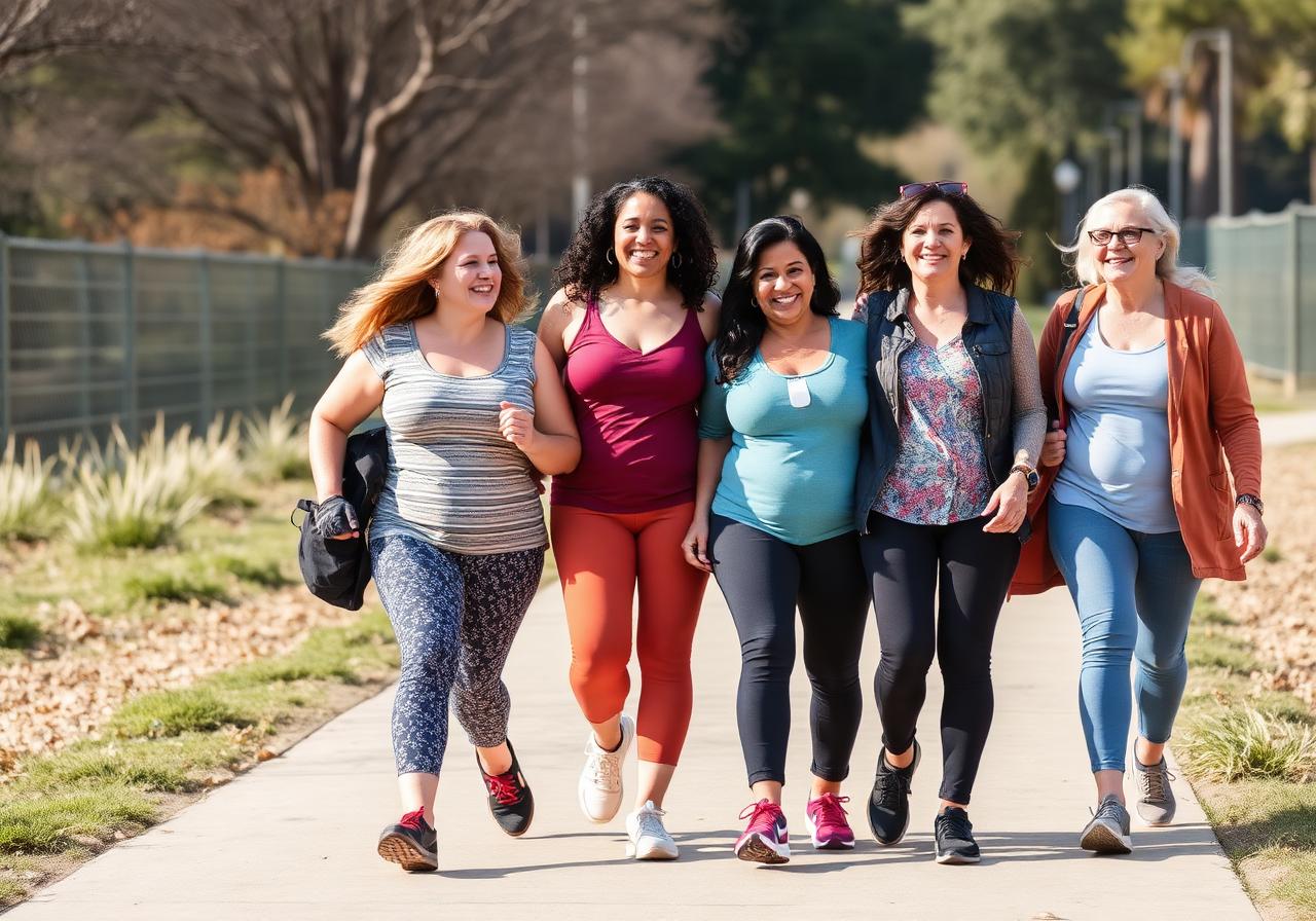Adults engaged in moderate physical activity outdoors